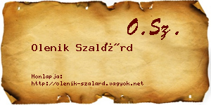 Olenik Szalárd névjegykártya